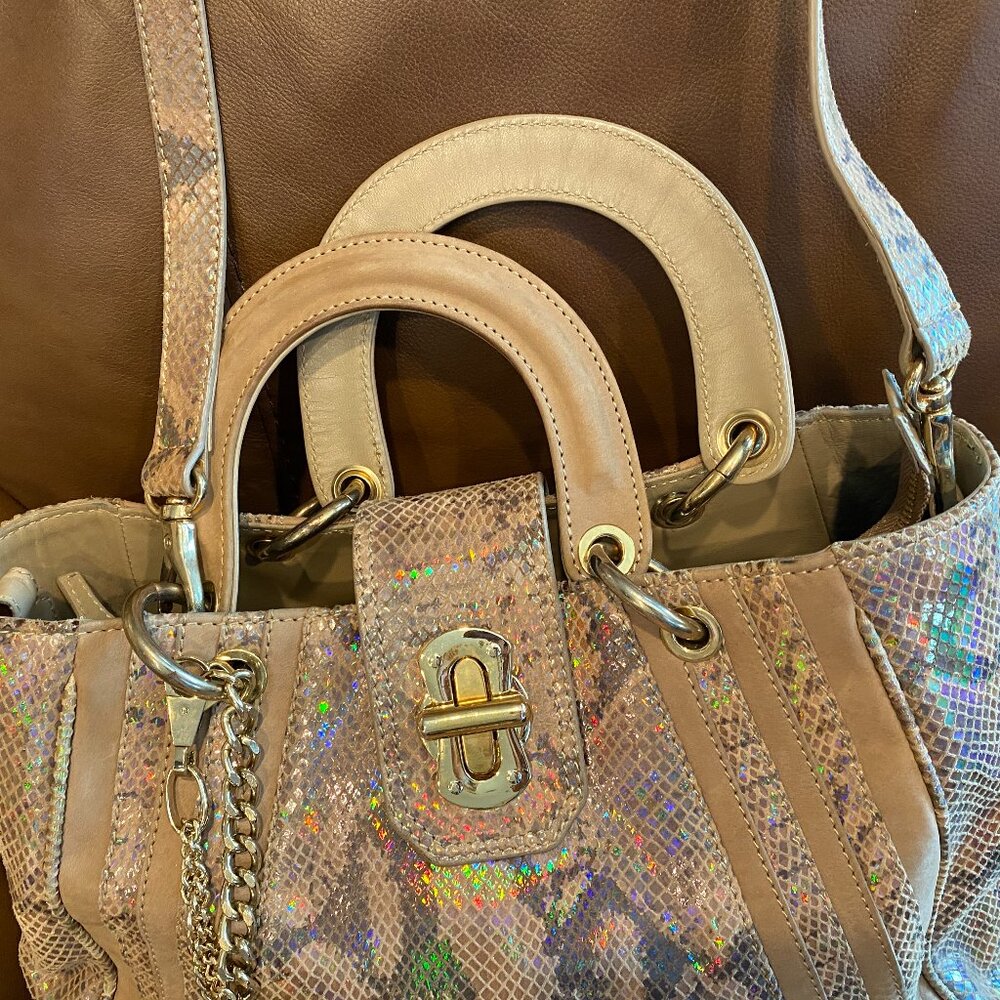 Stuart Weitzman Python Iridescent Handbag - image 5